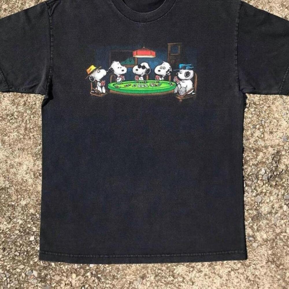 Black Snoopy Poker Tee Poker